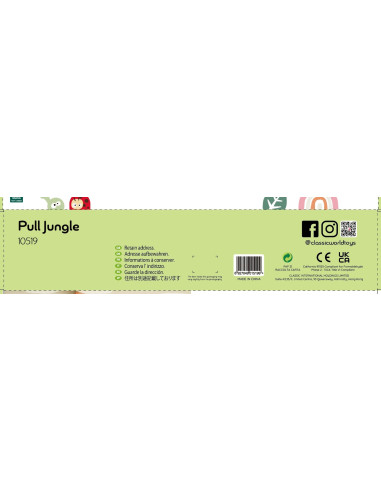 CLASSIC WORLD Montessori Kolejka Gąsienica Drewniana Układanka