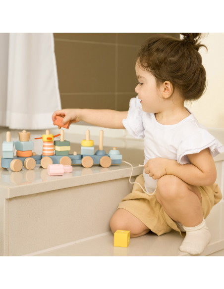 CLASSIC WORLD Montessori Kolejka Ocean Drewniana Układanka