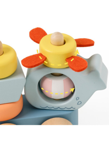 CLASSIC WORLD Montessori Kolejka Ocean Drewniana Układanka