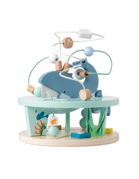 CLASSIC WORLD Drewniany Edukacyjny Labirynt Przeplatanka Życie Morskie 18m+