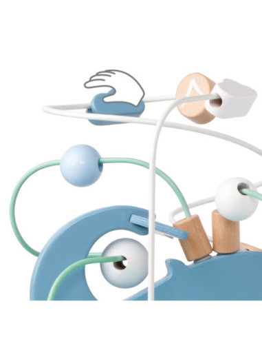 CLASSIC WORLD Drewniany Edukacyjny Labirynt Przeplatanka Życie Morskie 18m+