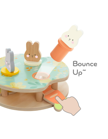 CLASSIC WORLD Drewniana Gra Wyskakujące Króliczki 12m+
