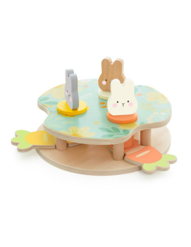 CLASSIC WORLD Drewniana Gra Wyskakujące Króliczki 12m+
