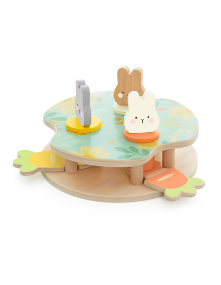 CLASSIC WORLD Drewniana Gra Wyskakujące Króliczki 12m+