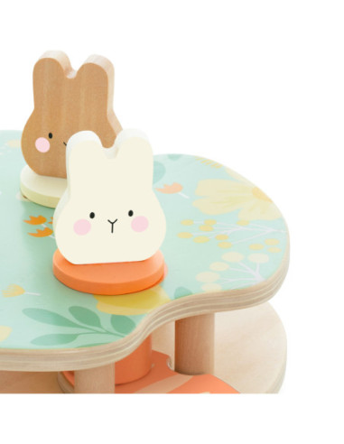 CLASSIC WORLD Drewniana Gra Wyskakujące Króliczki 12m+