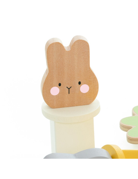 CLASSIC WORLD Drewniana Gra Wyskakujące Króliczki 12m+