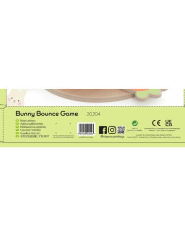 CLASSIC WORLD Drewniana Gra Wyskakujące Króliczki 12m+