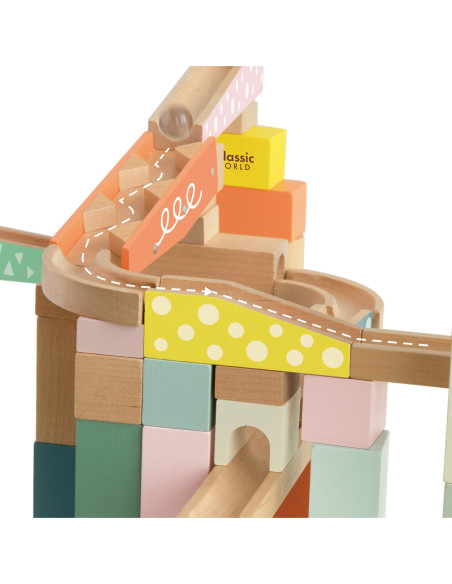 CLASSIC WORLD Drewniany Tor Marmurowy Dla kulek 3+