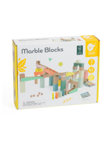 CLASSIC WORLD Drewniany Tor Marmurowy Dla kulek 3+