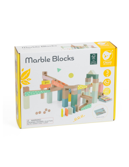 CLASSIC WORLD Drewniany Tor Marmurowy Dla kulek 3+