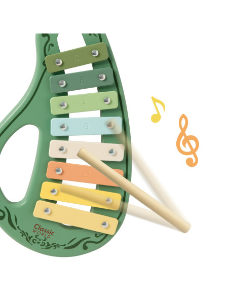 CLASSICLASSICLASSIC WORLD Drewniany Zestaw Vintage Instrumentów Muzycznych 18ms+