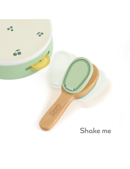 CLASSICLASSICLASSIC WORLD Drewniany Zestaw Vintage Instrumentów Muzycznych 18ms+