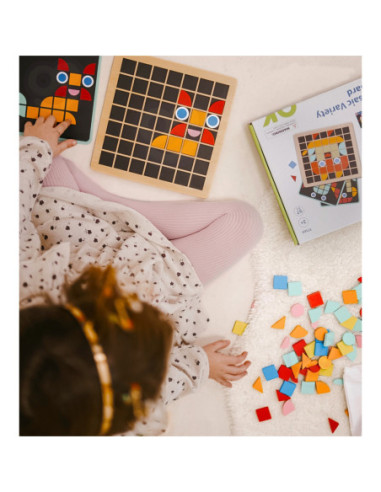 TOOKY TOY Mozaika Drewniana Układanka Montessori