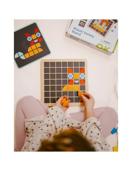 TOOKY TOY Mozaika Drewniana Układanka Montessori