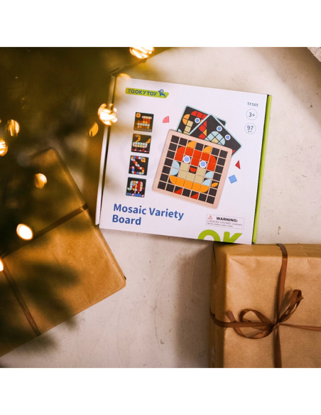 TOOKY TOY Mozaika Drewniana Układanka Montessori
