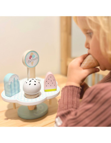 TOOKY TOY Drewniane Lody Magnetyczne na Stojaku