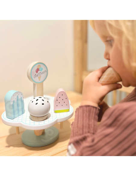 TOOKY TOY Drewniane Lody Magnetyczne na Stojaku