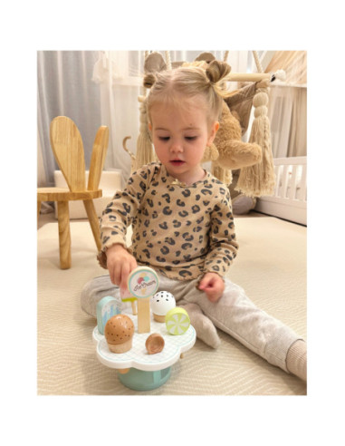 TOOKY TOY Drewniane Lody Magnetyczne na Stojaku