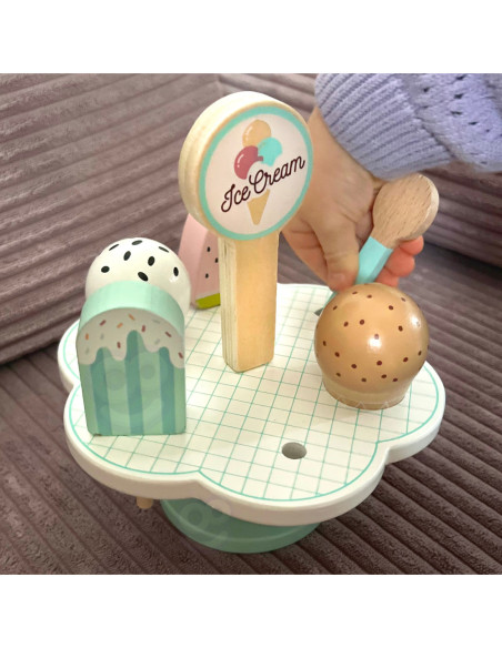 TOOKY TOY Drewniane Lody Magnetyczne na Stojaku