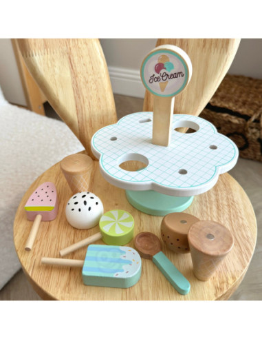 TOOKY TOY Drewniane Lody Magnetyczne na Stojaku