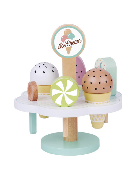 TOOKY TOY Drewniane Lody Magnetyczne na Stojaku