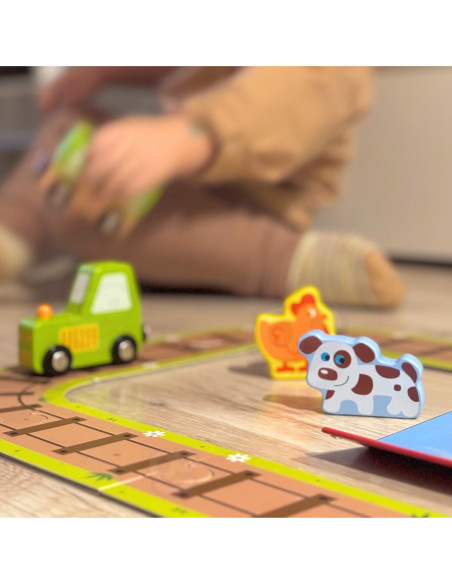 TOOKY TOY Drewniana Farma w Walizce Figurki Pojazdy