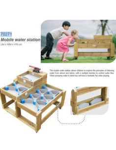 CLASSIC WORLD EDU Drewniany Mobilny Stół Wodny 2