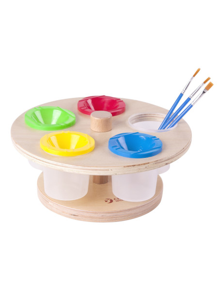 CLASSIC WORLD EDU Obrotowy Stojak na Kubeczki z Farbą