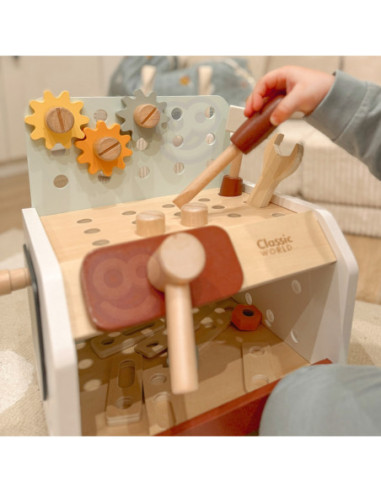 CLASSIC WORLD Drewniany Zestaw Narzędzi w Szafce