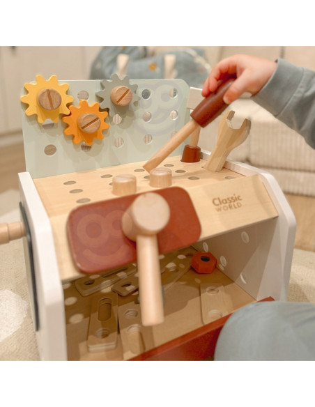 CLASSIC WORLD Drewniany Zestaw Narzędzi w Szafce