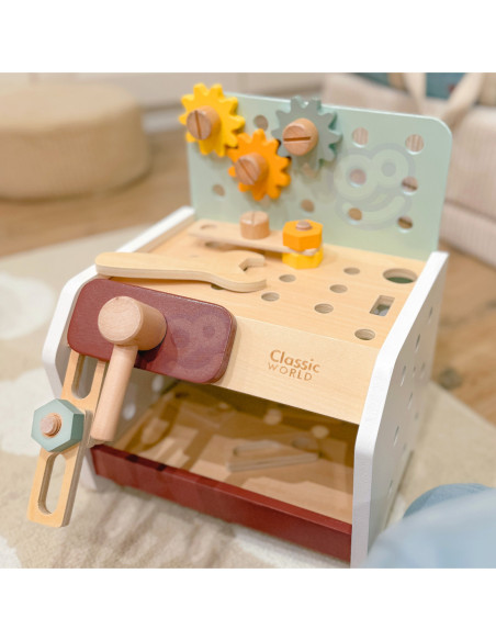 CLASSIC WORLD Drewniany Zestaw Narzędzi w Szafce