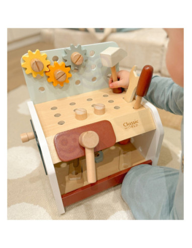 CLASSIC WORLD Drewniany Zestaw Narzędzi w Szafce