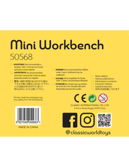 CLASSIC WORLD Drewniany Zestaw Narzędzi w Szafce