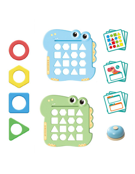 WOOPIE Układanka Montessori Dinozaur Gra Zręcznościowa Dopasuj Kształty