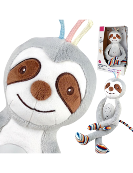 WOOPIEBABY Interaktywna Przytulanka Projektor 2w1 Usypiacz Lemur