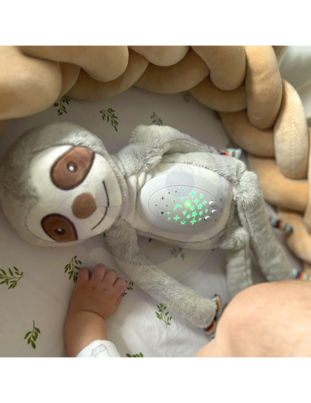 WOOPIEBABY Interaktywna Przytulanka Projektor 2w1 Usypiacz Lemur