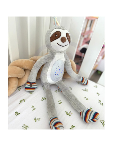 WOOPIEBABY Interaktywna Przytulanka Projektor 2w1 Usypiacz Lemur