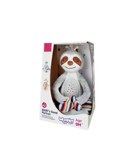 WOOPIEBABY Interaktywna Przytulanka Projektor 2w1 Usypiacz Lemur