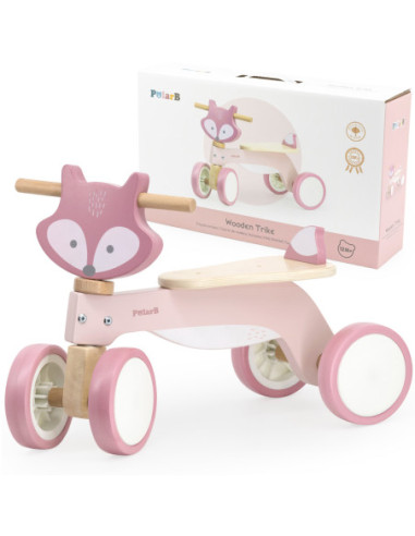 VIGA PolarB Drewniany Jeździk Lisek Miękkie Koła