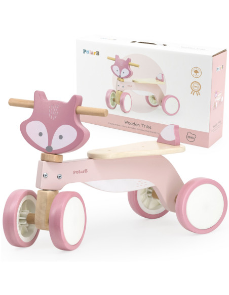 VIGA PolarB Drewniany Jeździk Lisek Miękkie Koła