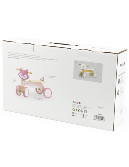 VIGA PolarB Drewniany Jeździk Lisek Miękkie Koła