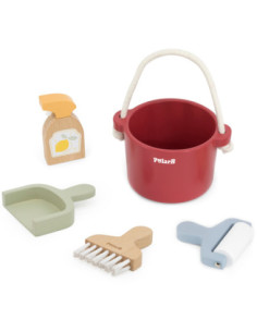 VIGA PolarB Wooden Cleaning Set with Bucket, Brush and Accessories