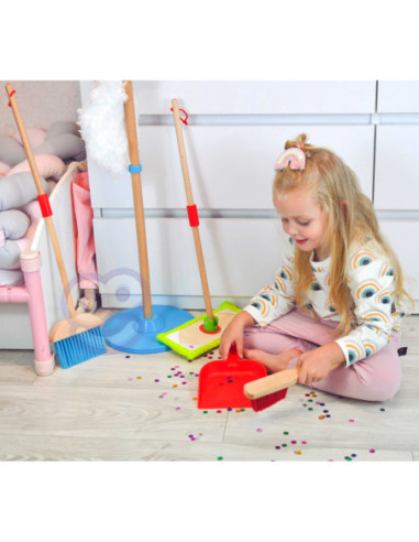 TOOKY TOY Drewniany Zestaw do Sprzątania dla Dzieci 6 el.