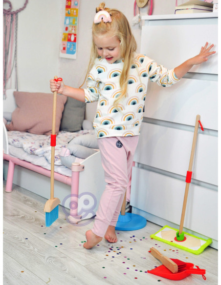 TOOKY TOY Drewniany Zestaw do Sprzątania dla Dzieci 6 el.