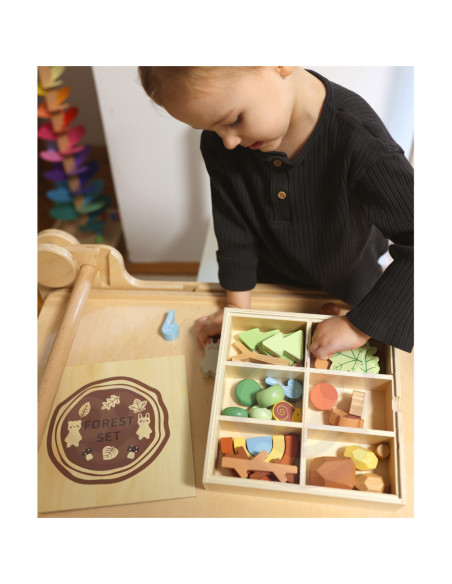 TOOKY TOY Zestaw Leśny Układanka w Stosy Klocki Figurki