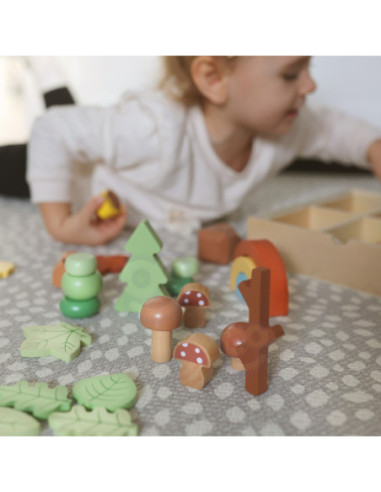 TOOKY TOY Zestaw Leśny Układanka w Stosy Klocki Figurki