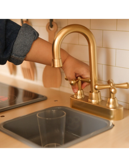 TOOKY TOY Duża Drewniana Multifunkcyjna Kuchnia Nowoczesna Akcesoria