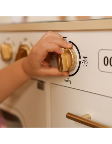 TOOKY TOY Duża Drewniana Multifunkcyjna Kuchnia Nowoczesna Akcesoria