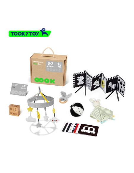 TOOKY TOY Box Pudełko XXL Montessori Edukacyjne 7w1 Sensoryczne 0-2 Mies