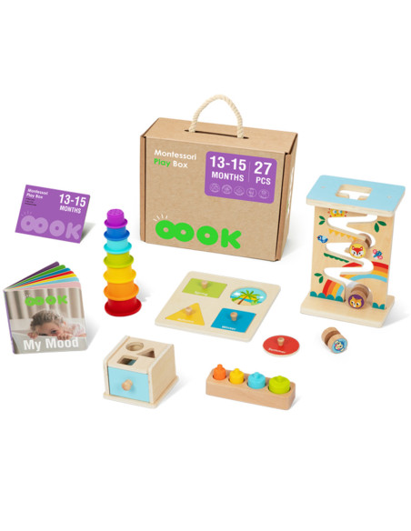 TOOKY TOY Box Pudełko XXL Montessori Edukacyjne 7w1 Sensoryczne 13-15 Mies